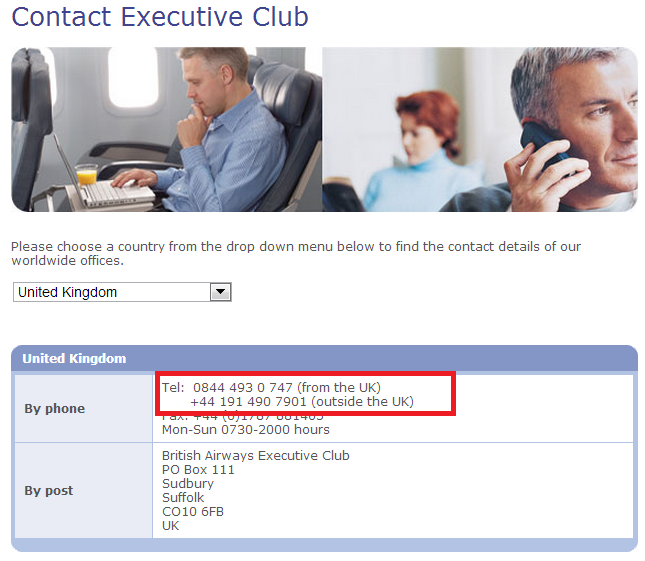 a screenshot of a contact page