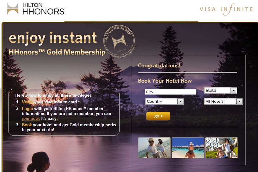 Instant Hilton Gold using Visa Infinite and the Luhn Algorithm!