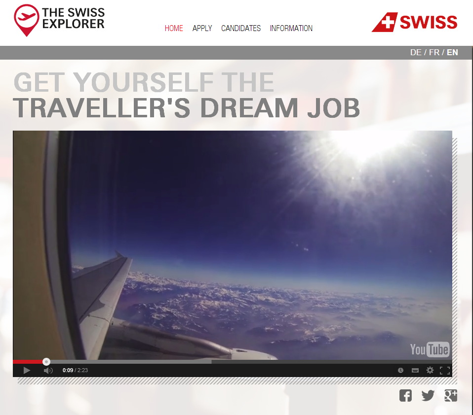 “Get yourself the Traveller’s Dream Job” — The Swiss Explorer