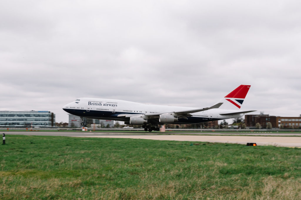British Airways G-CIVB Boeing 747 with Negus Retro Livery