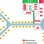 Hong Kong International Airport (HKIA) Gate Renumbering showing Phase 1 and Phase 2