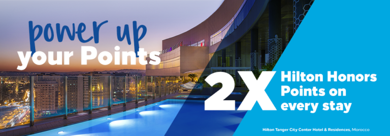 Register NOW: Hilton Honors 2x ‘Power Up’ points on stays between September – January 2020!