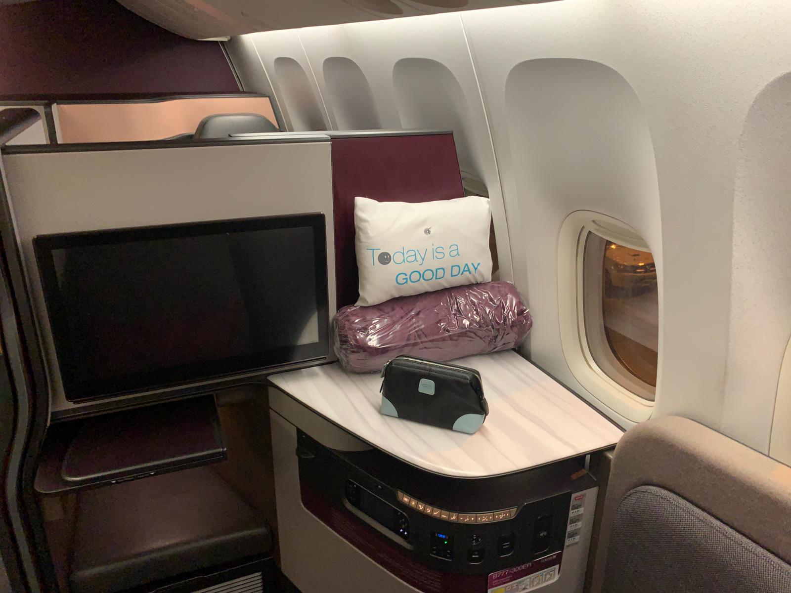 Qatar Airways QSuite window seat