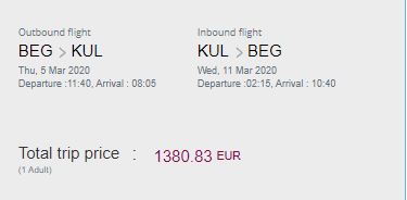 Serbia to Asia in Business Class (inc. QSuite) with Qatar Airways starting from €1361 / £1150