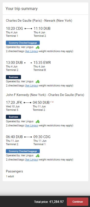France to the Americas in Business Class with BA/Iberia starting from €1,284/£1,067